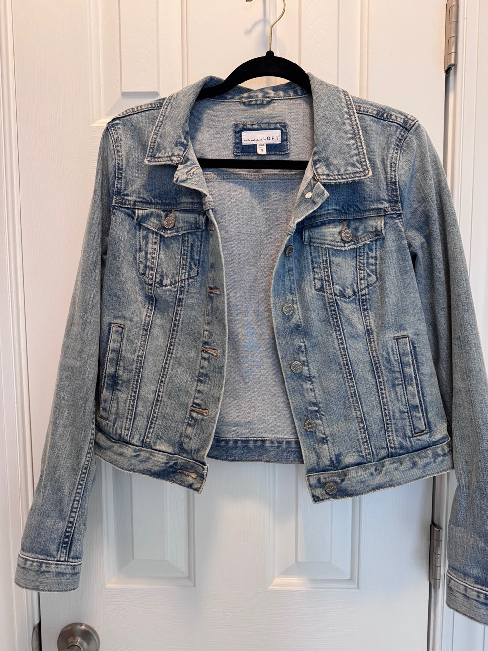 LOFT Light Blue Denim Trucker Jacket